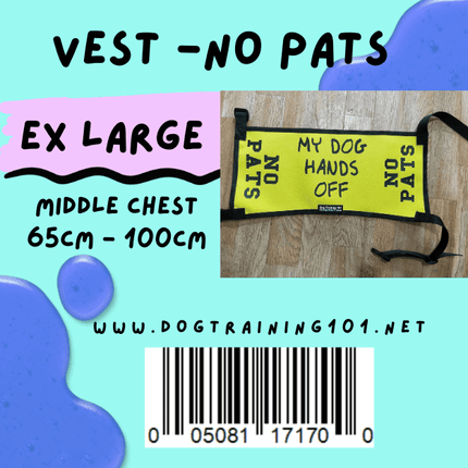 Dogtraining101 Retail Super Store Extra Large No Pats Vest
