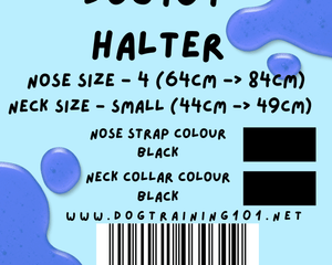 Dogtraining101 Retail Dog Super Store Small 39cm to 44cm Nose Black - Neck Black - Size 4 Dog101 Halter