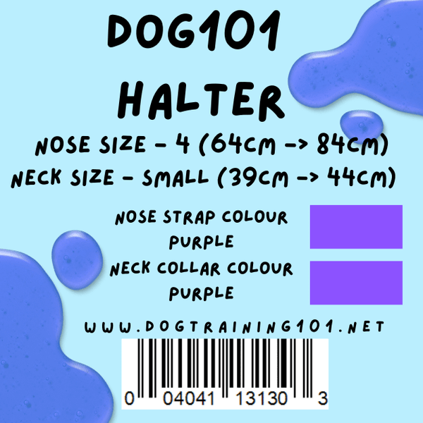 Dogtraining101 Retail Dog Super Store Small 39cm to 44cm Nose Purple - Neck Purple - Size 4 Dog101 Halter