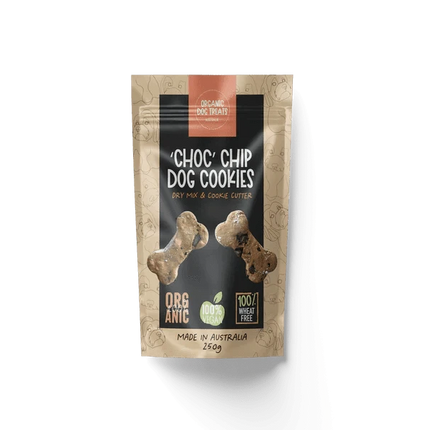 Organic dog treats Organic Dog Treats - ‘Choc’ chip dog cookies dry mix