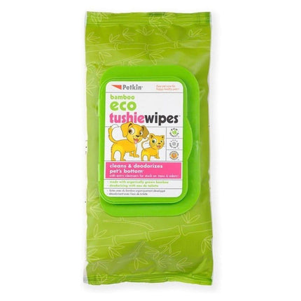 Dogtraining101 Retail Super Store Petkin Bamboo Eco TushieWipes for Dogs and Cats - 80 pack