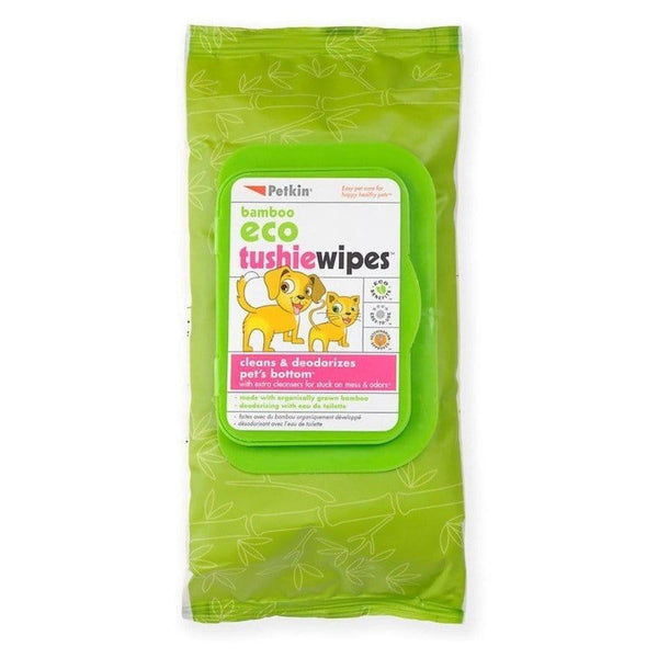 Dogtraining101 Retail Super Store Petkin Bamboo Eco TushieWipes for Dogs and Cats - 80 pack