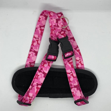 Dogtraining101 Retail Super Store Pink Bone Camo-Black Clips Premium Harness