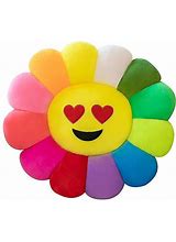 Unbranded Plush Flower Pillow Heart Eyes