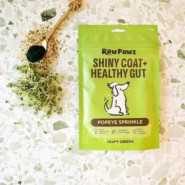 Raw Pawz Popeye Greens Sprinkle - Shiny Coat