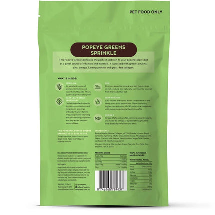 Raw Pawz Popeye Greens Sprinkle - Shiny Coat