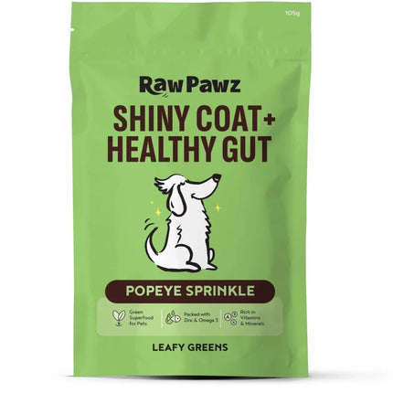 Raw Pawz Popeye Greens Sprinkle - Shiny Coat