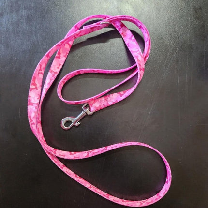 Dogtraining101 Puppy/Small Dog Pink Bone Camo 1.2m x 13mm Wide Lead