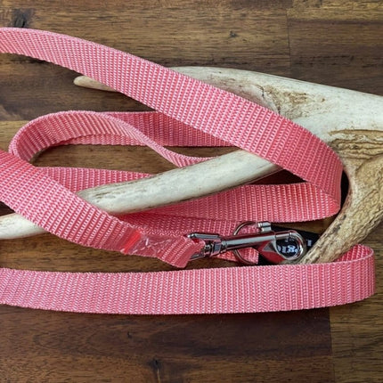 Dogtraining101 Puppy/Small Dog Plain 1.2m x 20mm Light Pink Lead