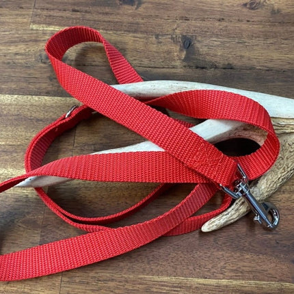 Dogtraining101 Puppy/Small Dog Plain 1.2m x 20mm Red Lead