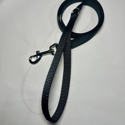 Dogtraining101 Puppy/Small Dog Plain Black 1.2m x 16mm Lead
