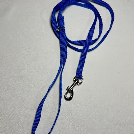 Dogtraining101 Puppy/Small Dog Plain Blue 1.2m x 10mm wide Lead