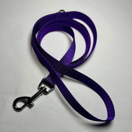 Dogtraining101 Puppy/Small Dog Plain Dark Purple 1.2m x 16mm wide Lead