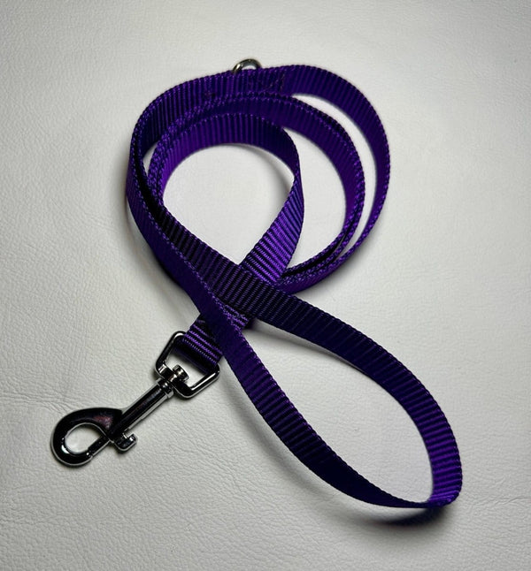 Dogtraining101 Puppy/Small Dog Plain Dark Purple 1.2m x 16mm wide Lead