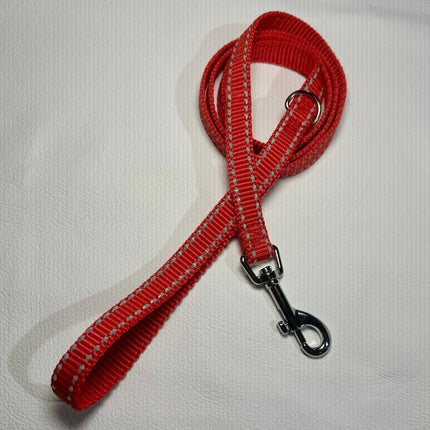 Dogtraining101 Puppy/Small Dog Reflective Red 1.2m x 15mm Lead