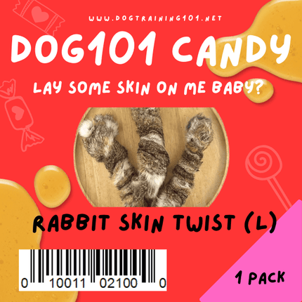 Dogtraining101 Retail Super Store Rabbit Skin Twist - Large