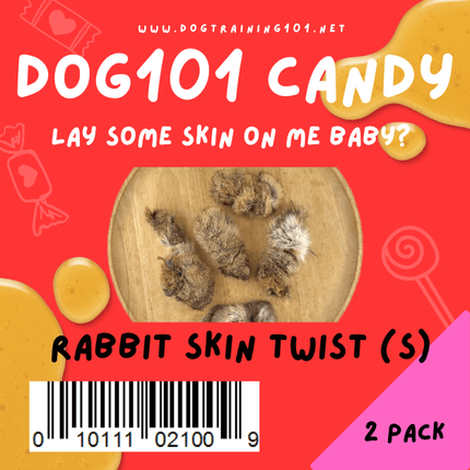 Dogtraining101 Retail Super Store Rabbit Skin Twist - Small