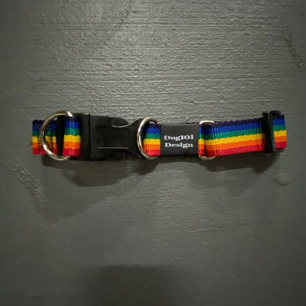 Dogtraining101 Rainbow - Black Clip Double Up Collar