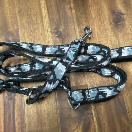 Dogtraining101 Reactive Fancy Black Camo Lead