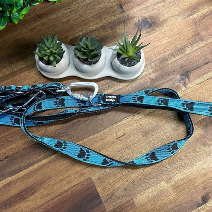 Dogtraining101 Reactive Fancy Black Paw on Blue Lead