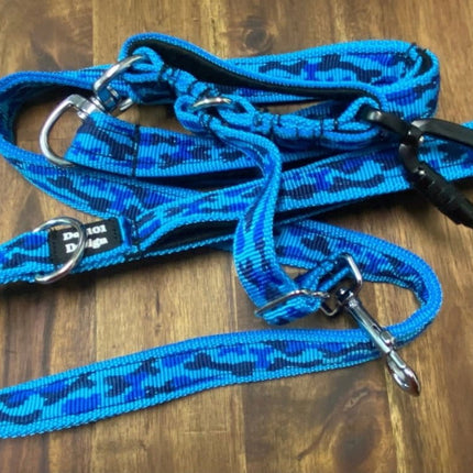Dogtraining101 Reactive Fancy Blue Bone Camo Lead