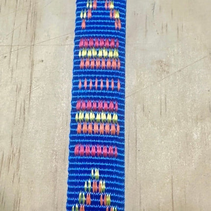 Dogtraining101 Reactive Fancy Indian Motif Blue 1.5m x 25mm Lead