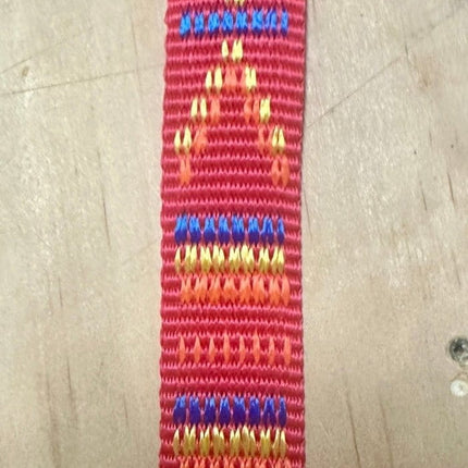 Dogtraining101 Reactive Fancy Indian Motif Red 1.5m x 25mm Lead