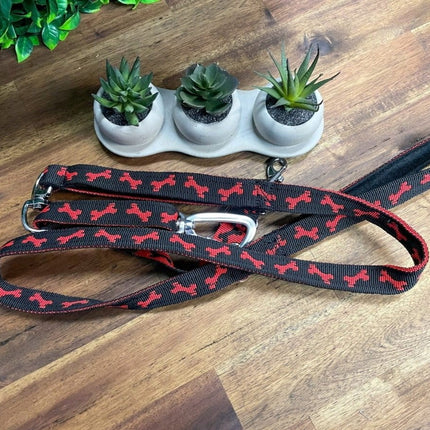 Dogtraining101 Reactive Fancy Red Bone on Black Lead