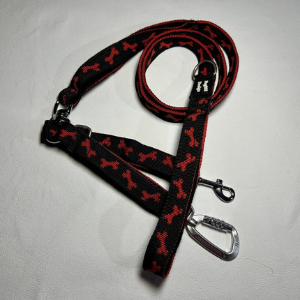 Dogtraining101 Reactive Fancy Red Bone on Black Lead