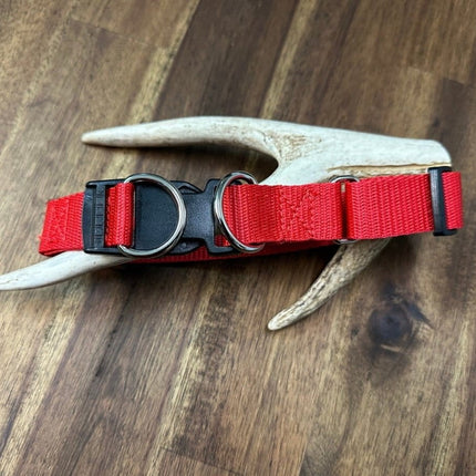 Dogtraining101 Red - Black Clip Double Up Collar