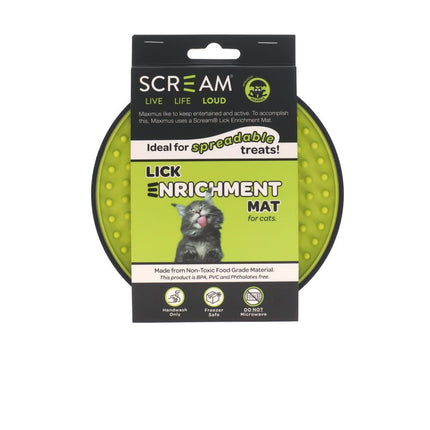 Scream Xtreme Loud Green Scream LICK ENRICHMENT MAT Round