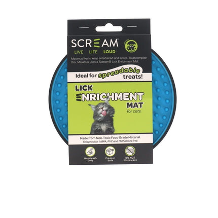 Scream Xtreme Loud Blue Scream LICK ENRICHMENT MAT Round