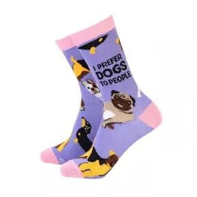 Novelty Socks - I Prefer Dogs - Women