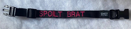 Dogtraining101 Spoilt Brat - Black Clip Plain Collar