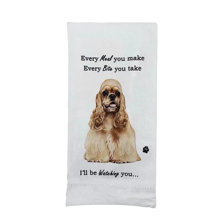Novelty Tea Towel - Cocker Spaniel Kitchen Towel