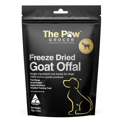 The Paw Grocer THE PAW GROCER BLACK LABEL FREEZE DRIED GOAT OFFAL 72G