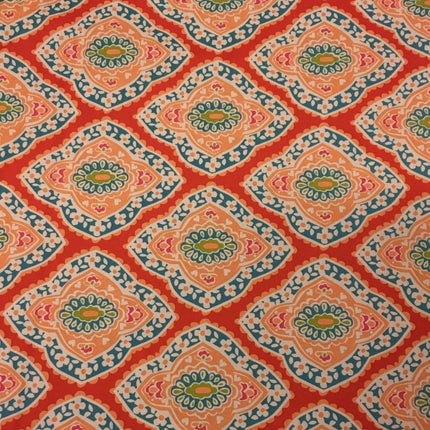 Dogtraining101 Size 4 Training Mat - American Canvas - Medallion Coral Square