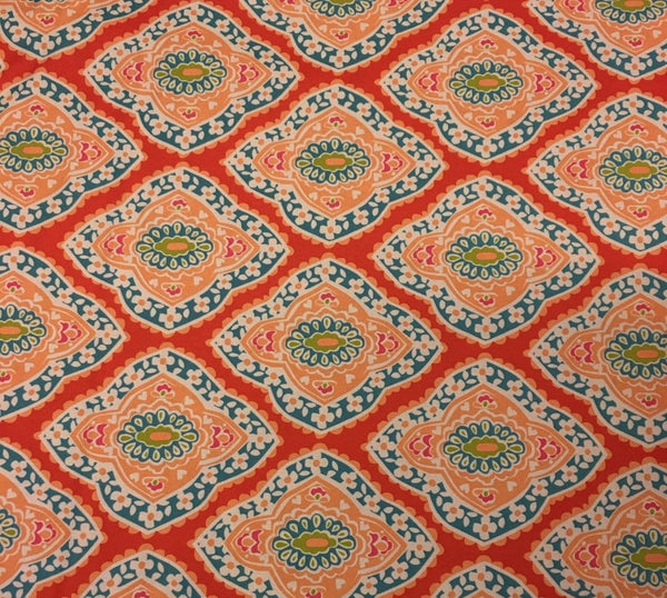 Dogtraining101 Size 4 Training Mat - American Canvas - Medallion Coral Square