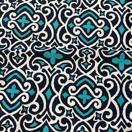Dogtraining101 Size 4 Training Mat - American Canvas - Tribal Navy Square