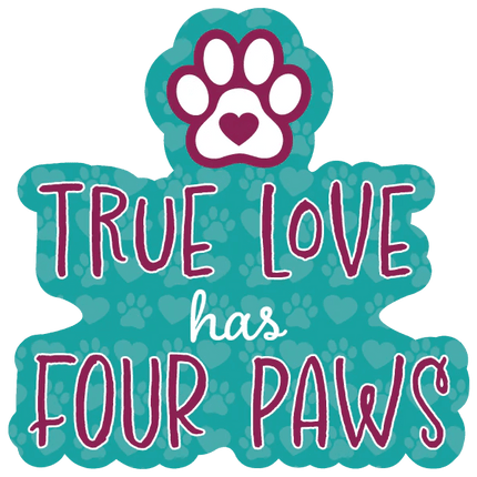Dogtraining101 Retail Super Store True love has four paws sticker