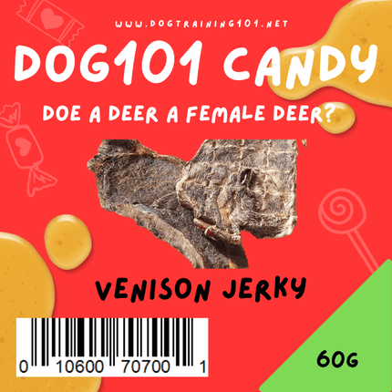 Dogtraining101 60g Venison Jerky Sheet