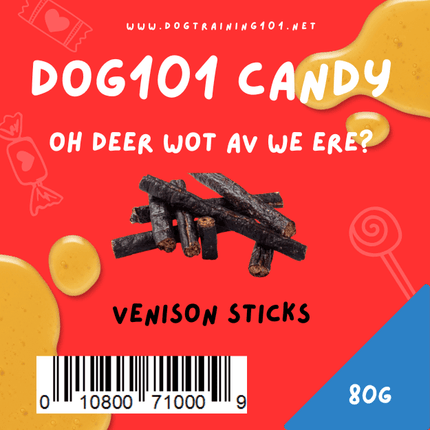 Dogtraining101 80g Venison Jerky Sticks