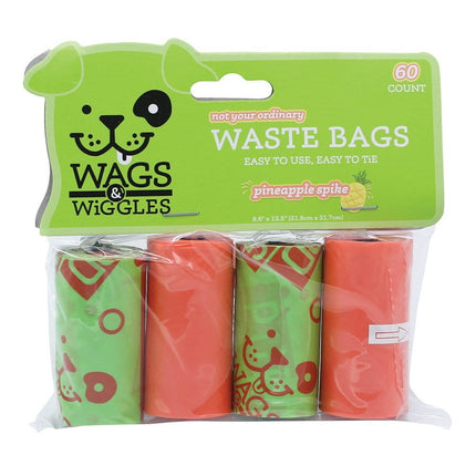 Wags & Wiggles Wags and Wiggles Waste Bags 4pk - Pineapple Scent
