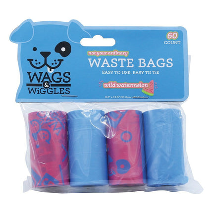 Wags & Wiggles Wags and Wiggles Waste Bags 4pk - Watermelon Scent