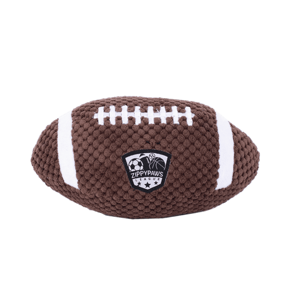 Zippy Paws ZIPPYPAWS Sportsballz Football Squeaky Soft Dog Toy